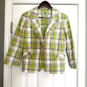 Y2K Juicy Couture Clueless Blazer Pink Green White Vintage